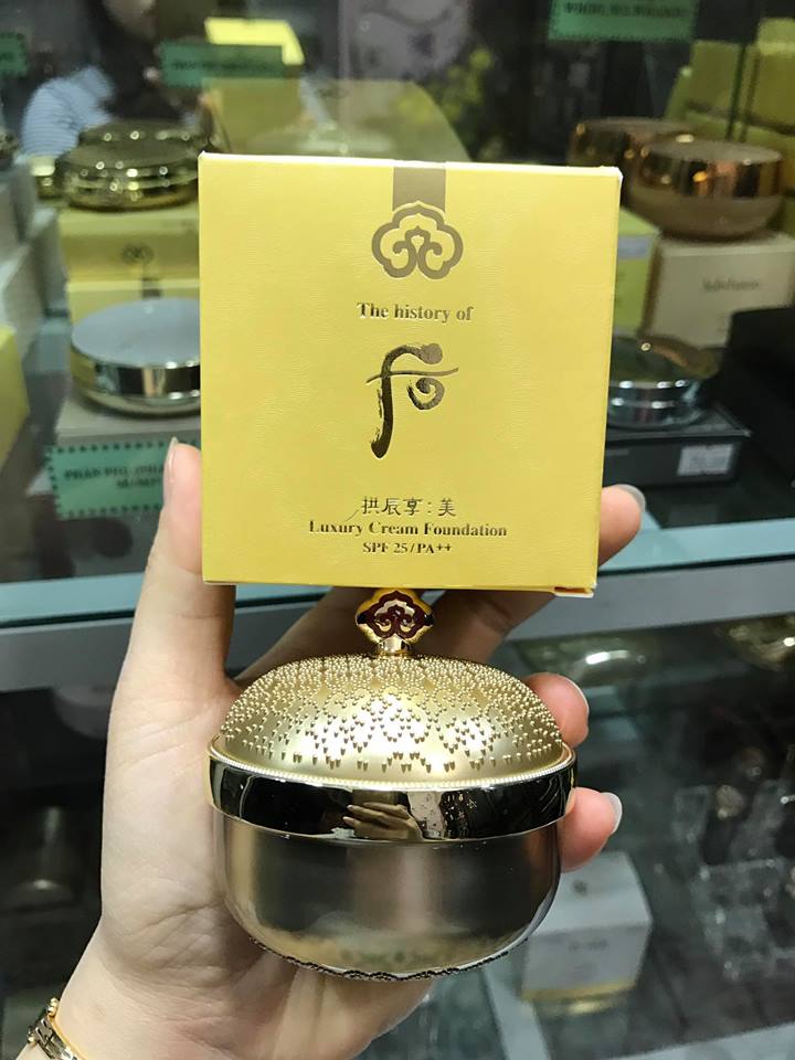 Kem nền che khuyết điểm chống nắng cao cấp Whoo Gongjinhyang Mi Luxury Cream Foundation