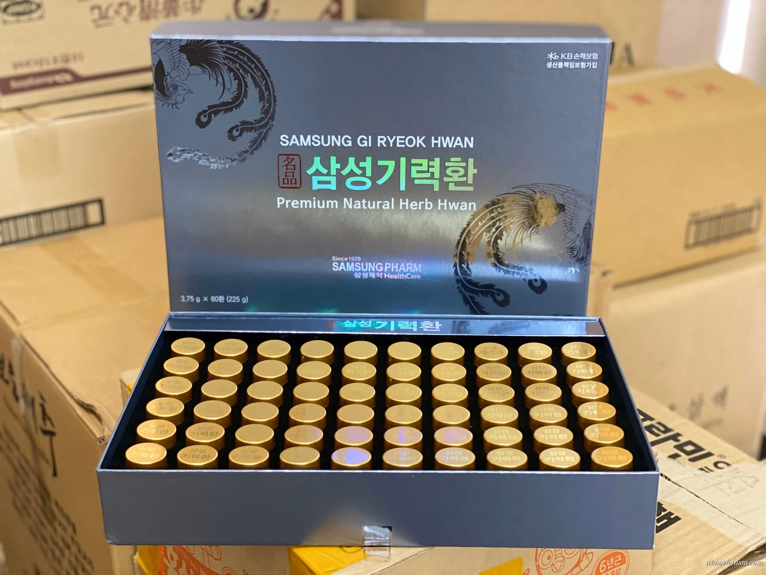 Viên An Cung Ngưu Bổ Não Chống Đột Qụy Hàn Quốc Samsung Gi Ryeok Hwan 60 viên.