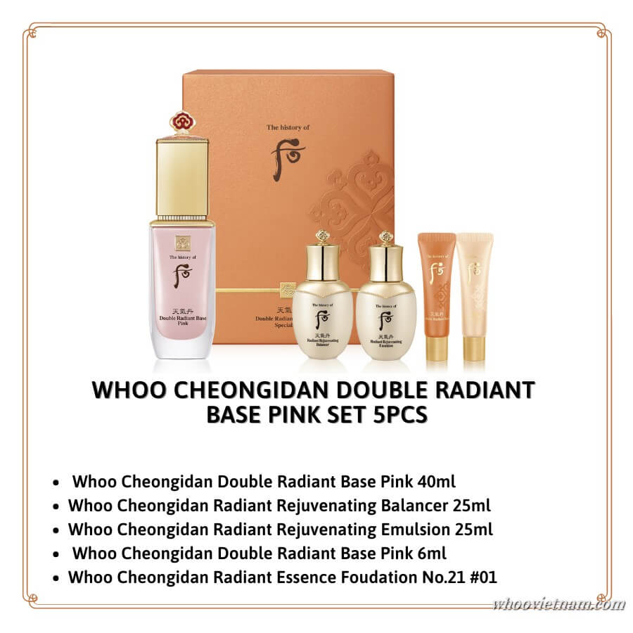 Set Whoo Cheongidan Double Radiant Base Pink 