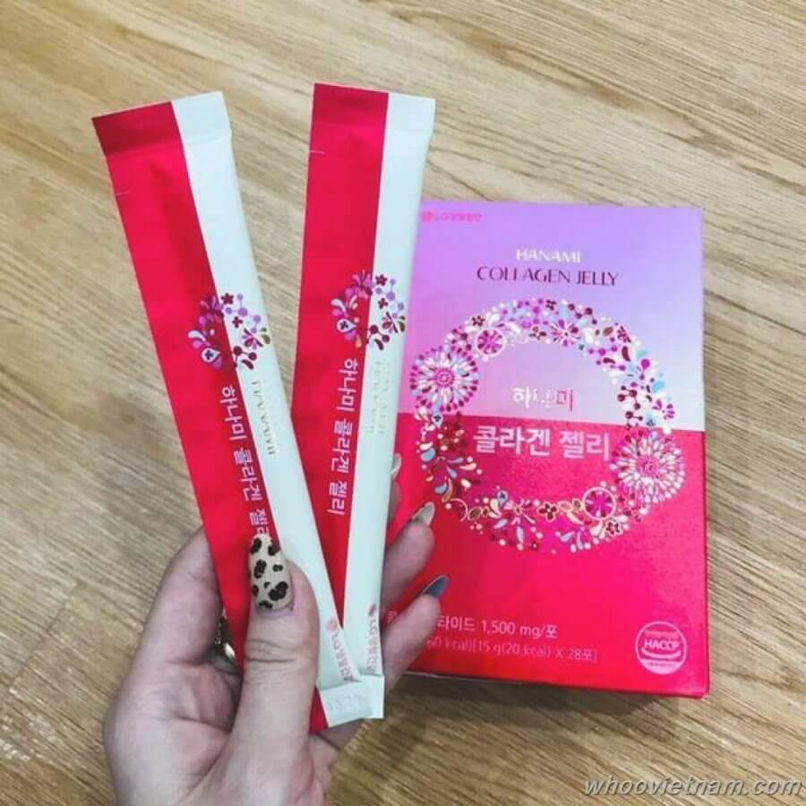 Thạch Collagen LG Hanami Collagen Jelly LG Hàn Quốc (15g X 28 Gói) (Hộp)