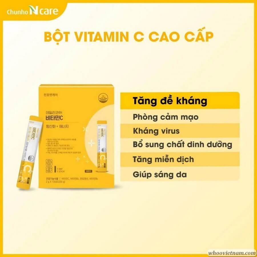 Bột Vitamin C Hộp Vuông Thượng Hạng Chunho