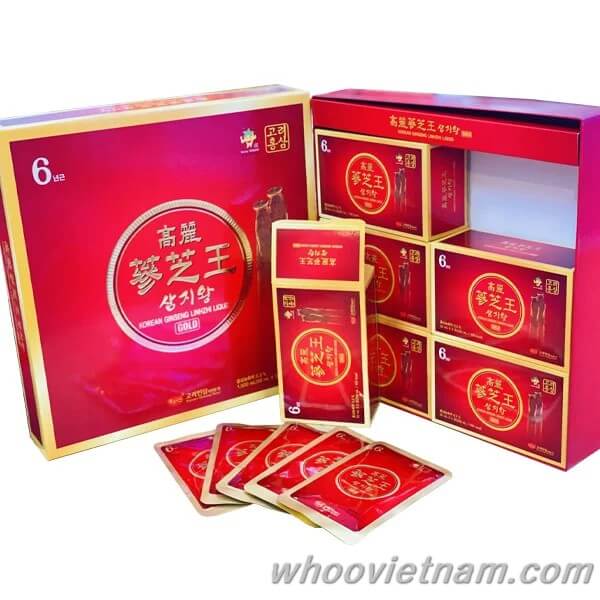 Nước Hồng Sâm Linh Chi KGS Korean Ginseng Linhzhi Liquid Gold 60 Gói x 50ml